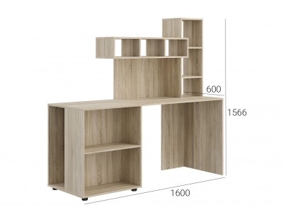 Бюро с надстройка KC-06 (сонома)